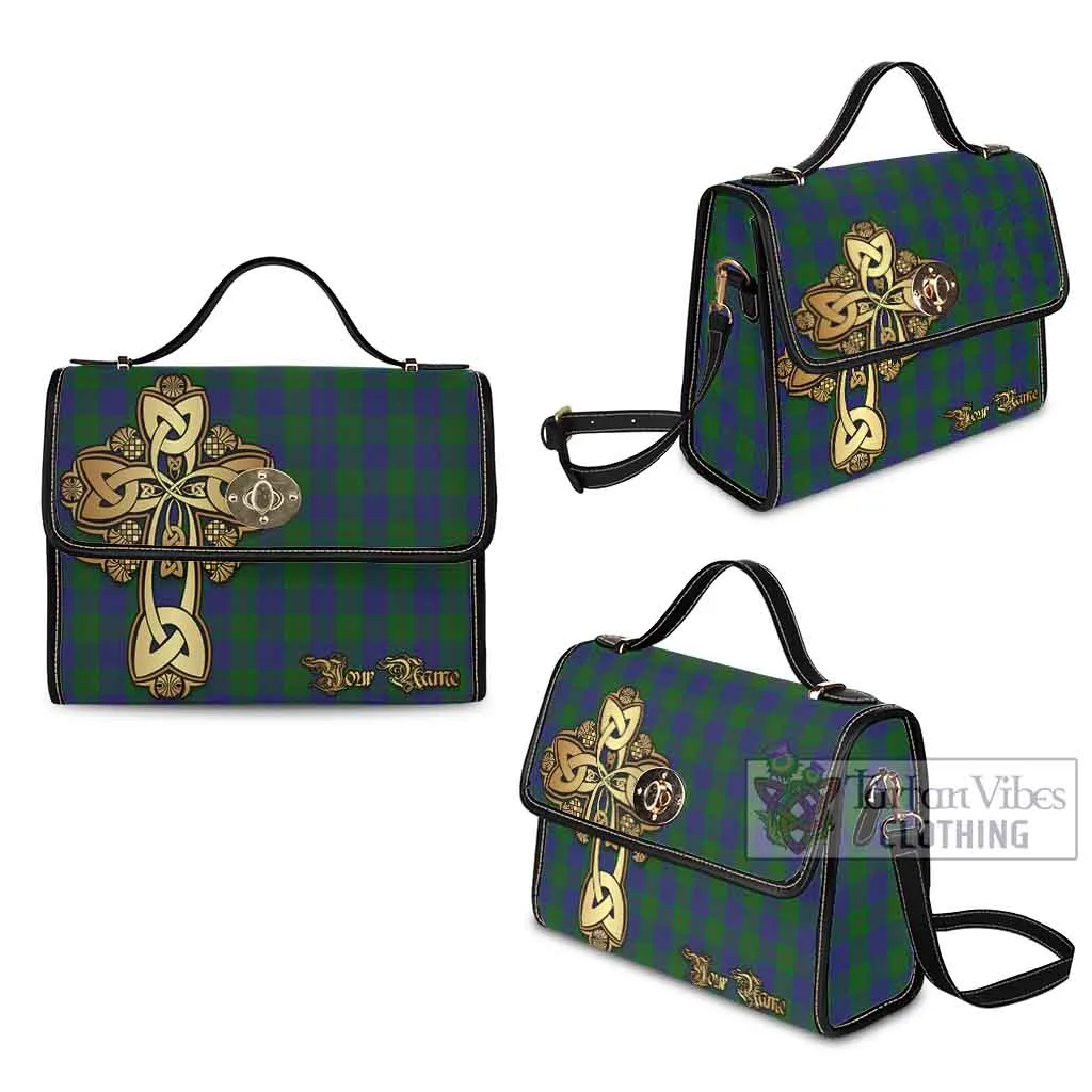 Barclay Tartan Waterproof Canvas Bag Golden Thistle Celtic Cross Style
