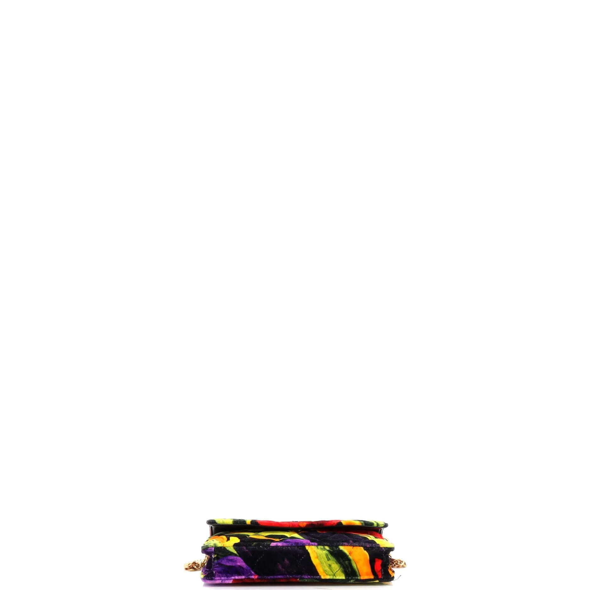 BB Chain Wallet Quilted Printed Velvet