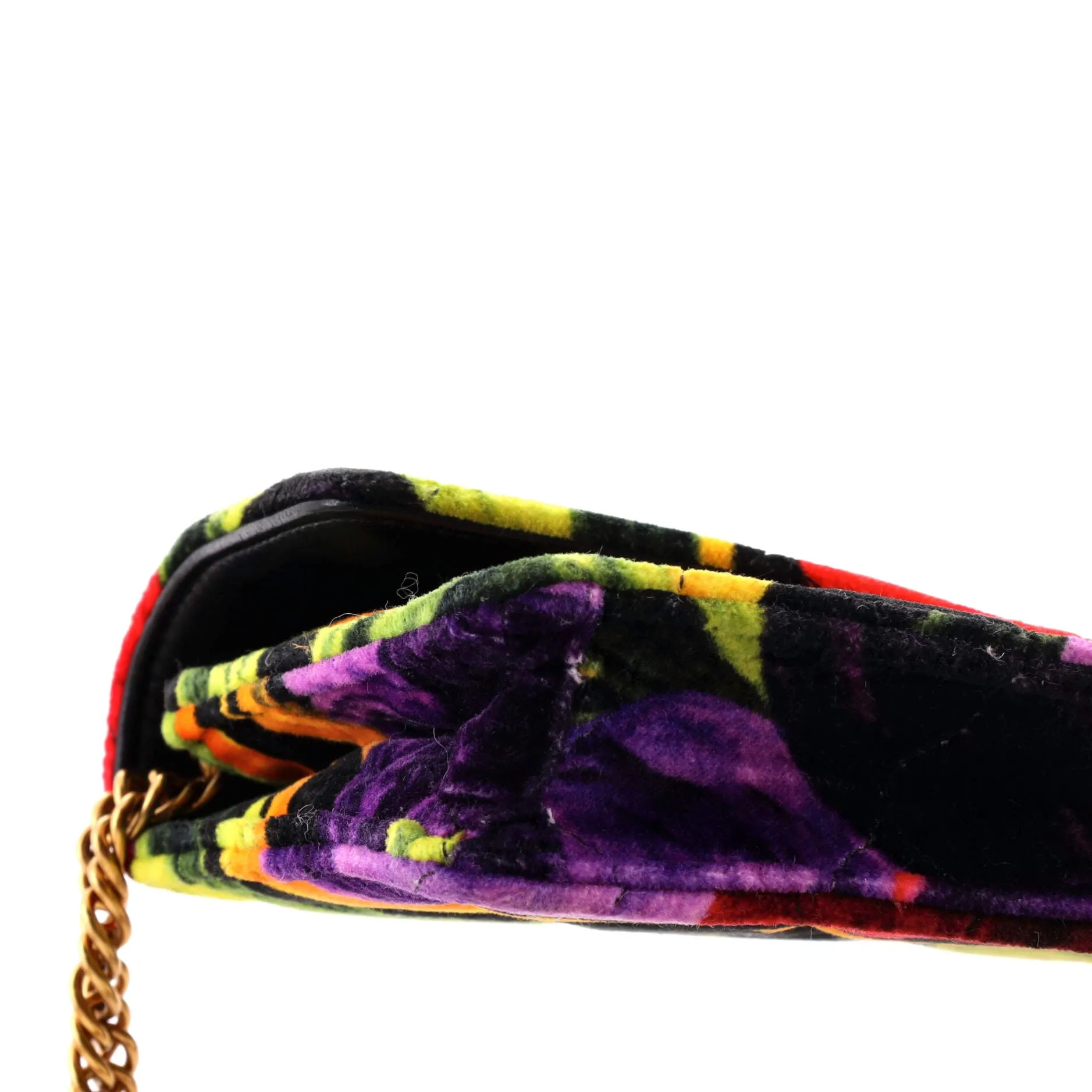 BB Chain Wallet Quilted Printed Velvet