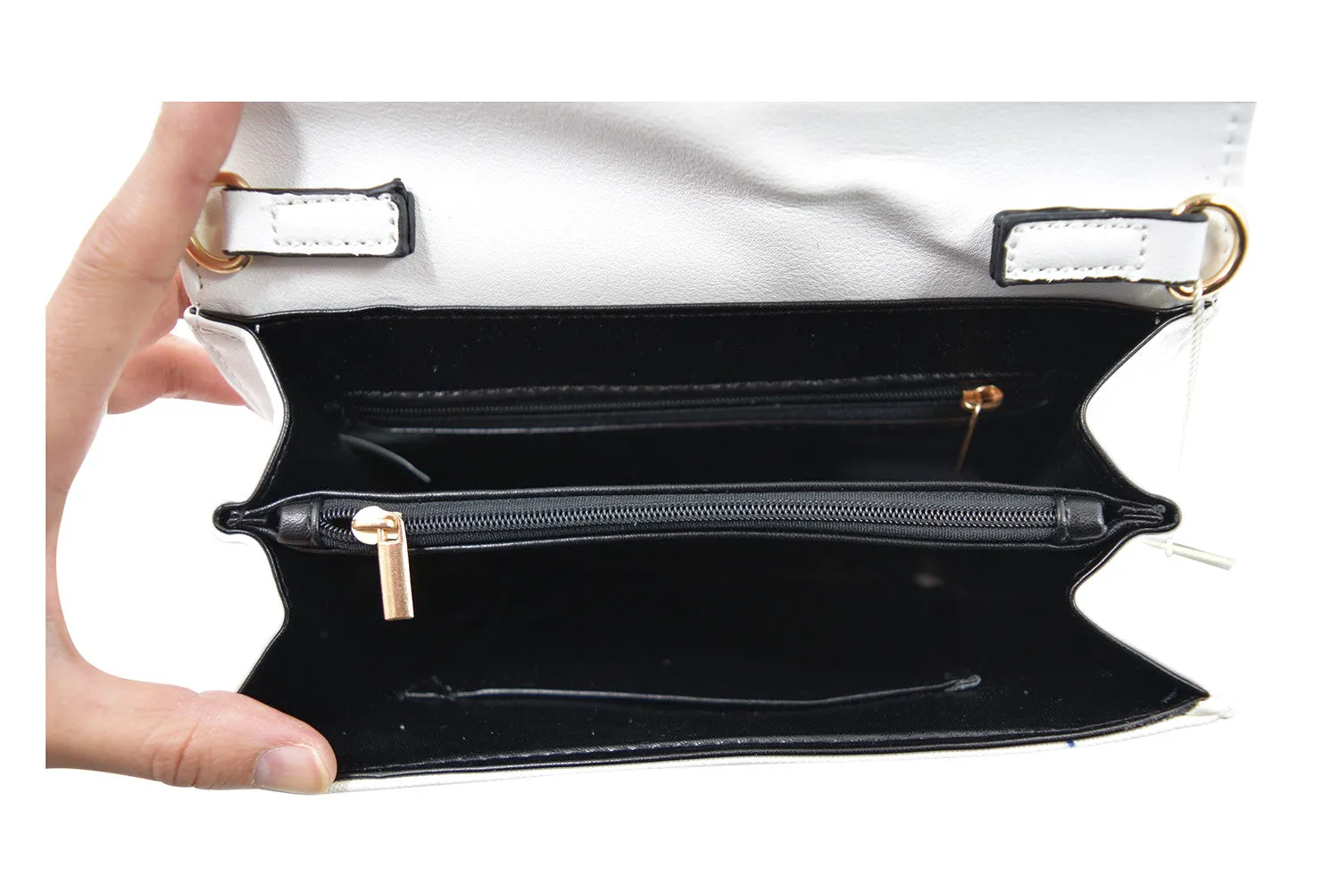 Bow Wallet Clutch Purse - Striped Clutch Wallet Crossbody Purse with Oversized Bow
