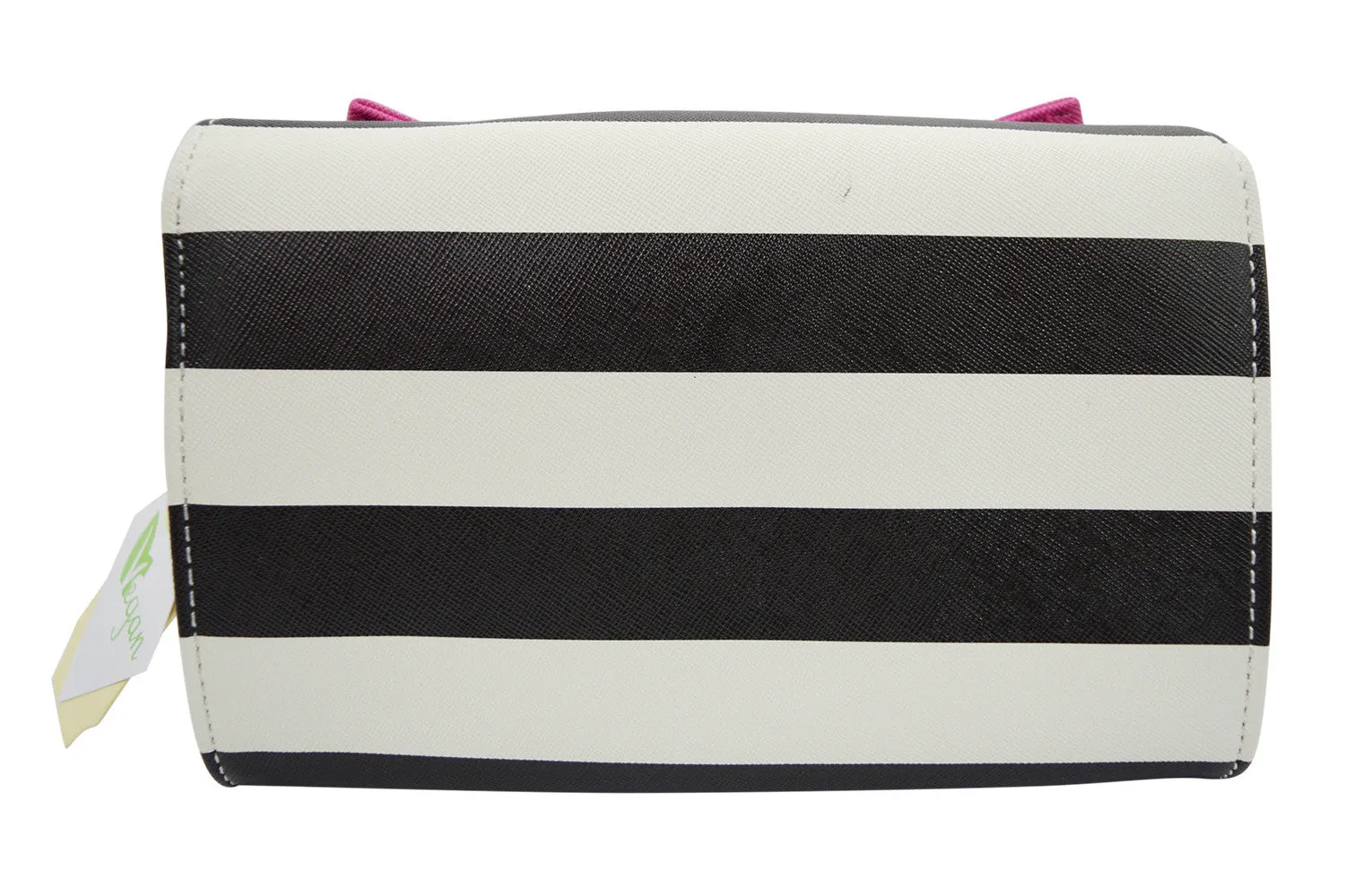 Bow Wallet Clutch Purse - Striped Clutch Wallet Crossbody Purse with Oversized Bow