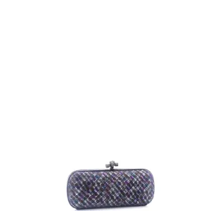 Box Knot Clutch Intrecciato Satin Long