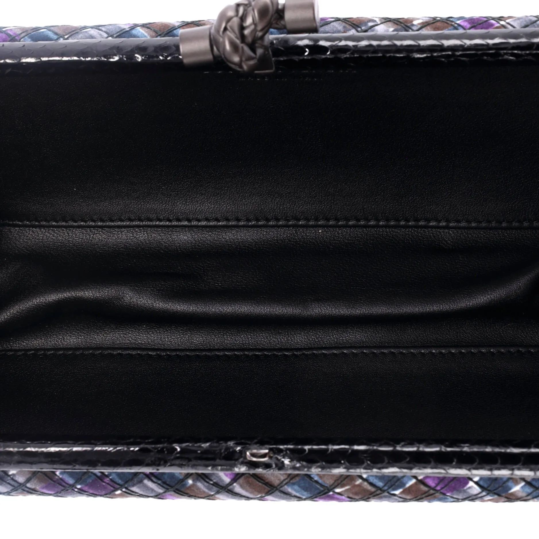 Box Knot Clutch Intrecciato Satin Long