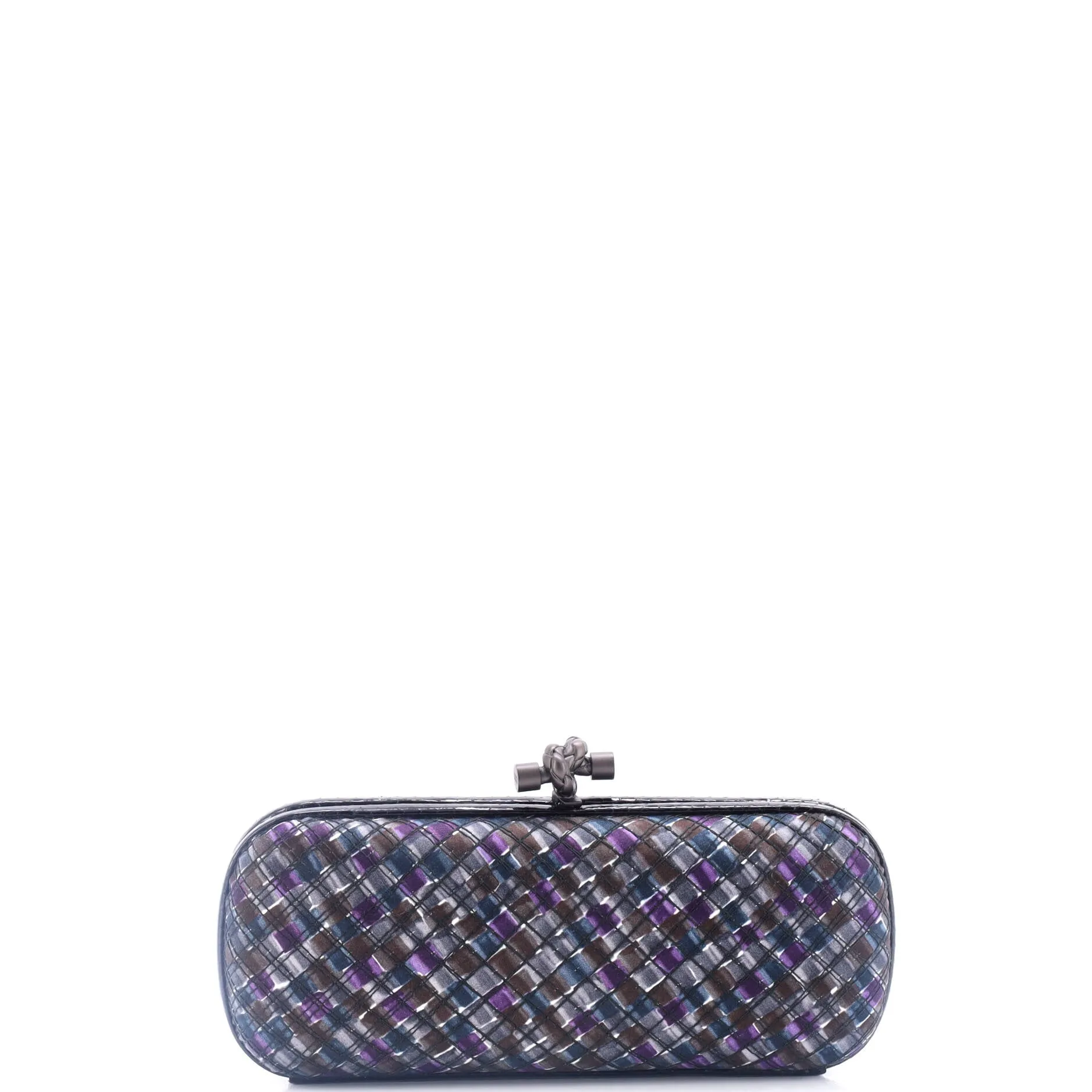 Box Knot Clutch Intrecciato Satin Long