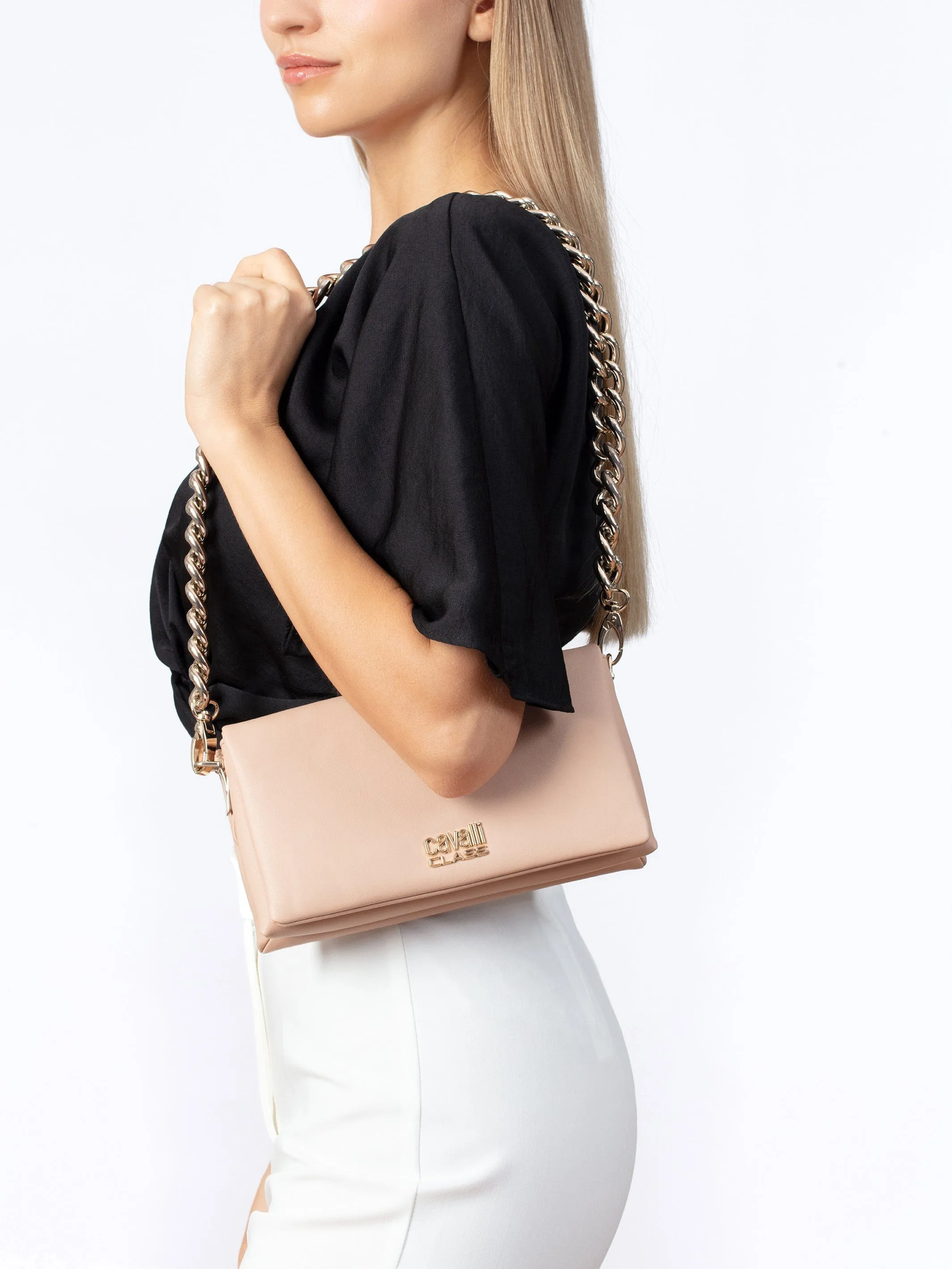 Cavalli Class ROMA Caramel Envelope Small Clutch Shoulder Bag