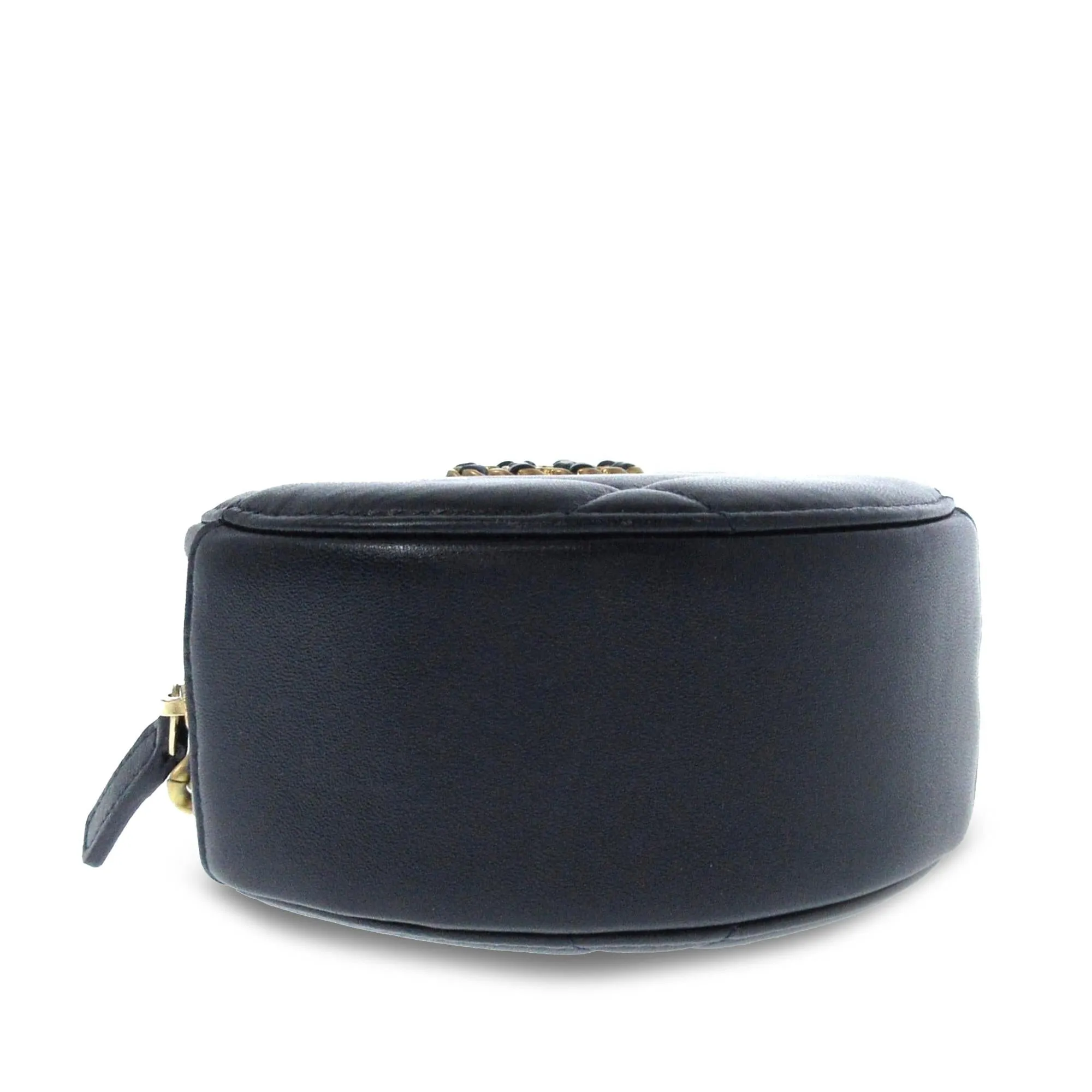 Chanel 19 Round Lambskin Clutch With Chain (SHG-6cbrO9)