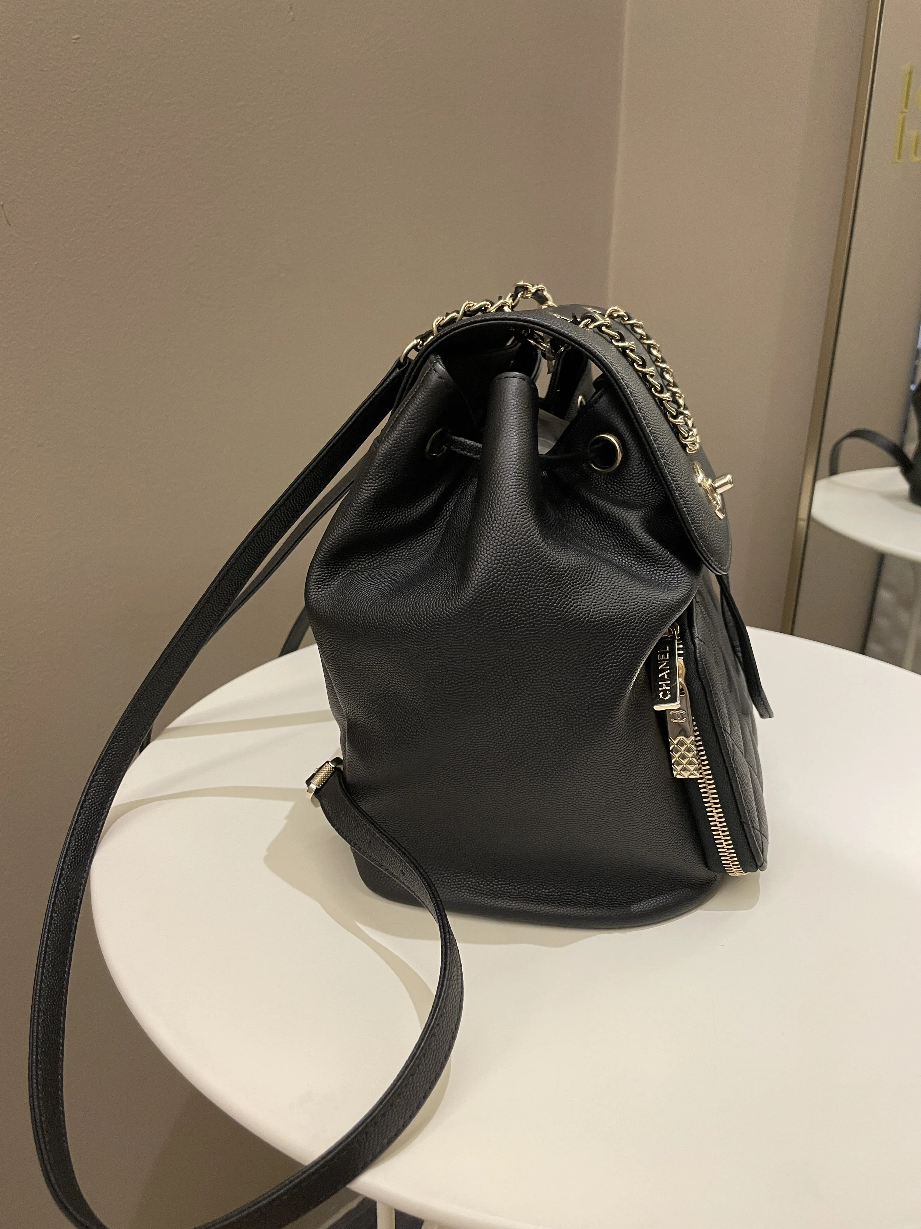 Chanel 21C Business Affinity Backpack  Black Caviar