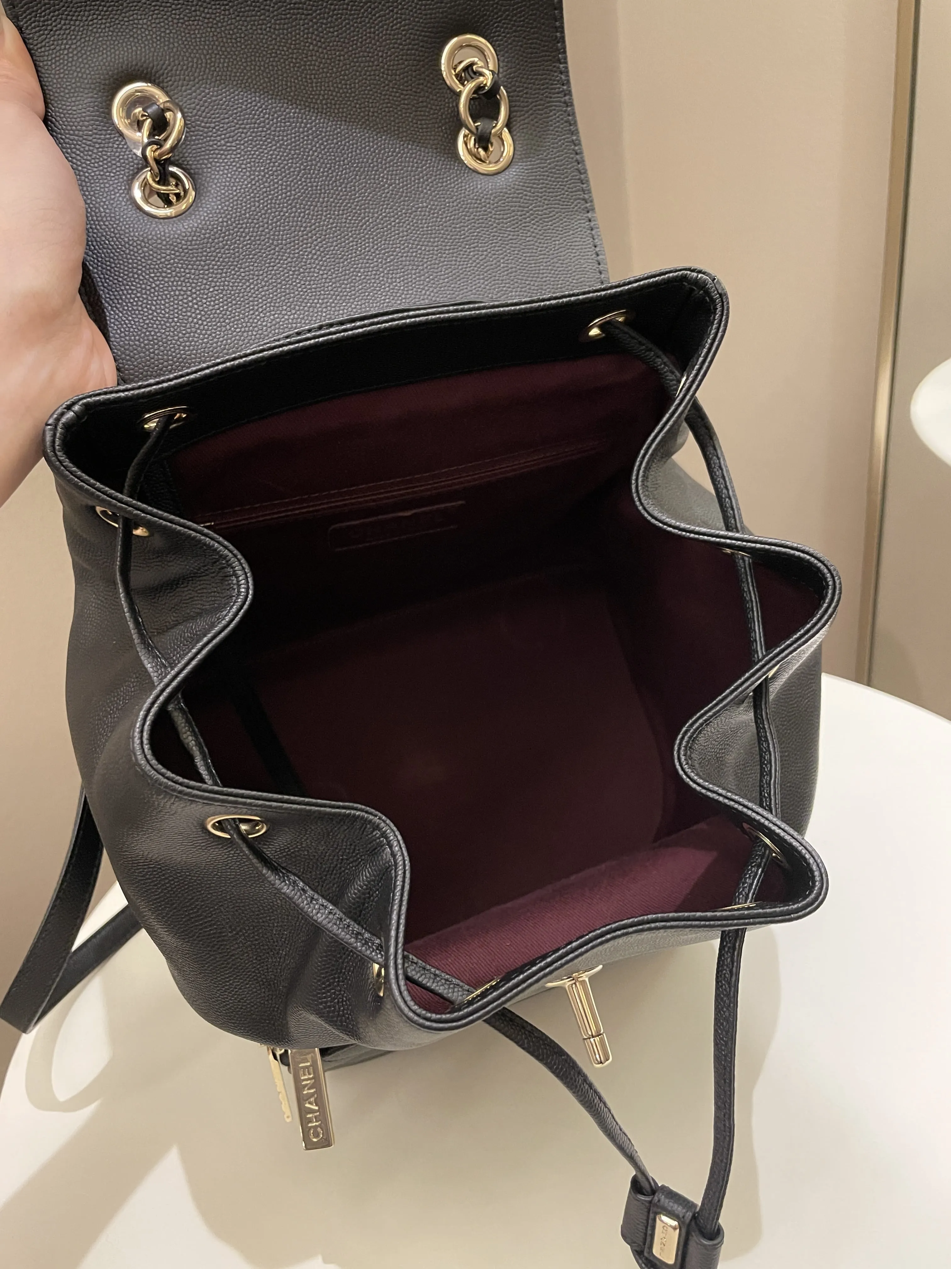 Chanel 21C Business Affinity Backpack  Black Caviar