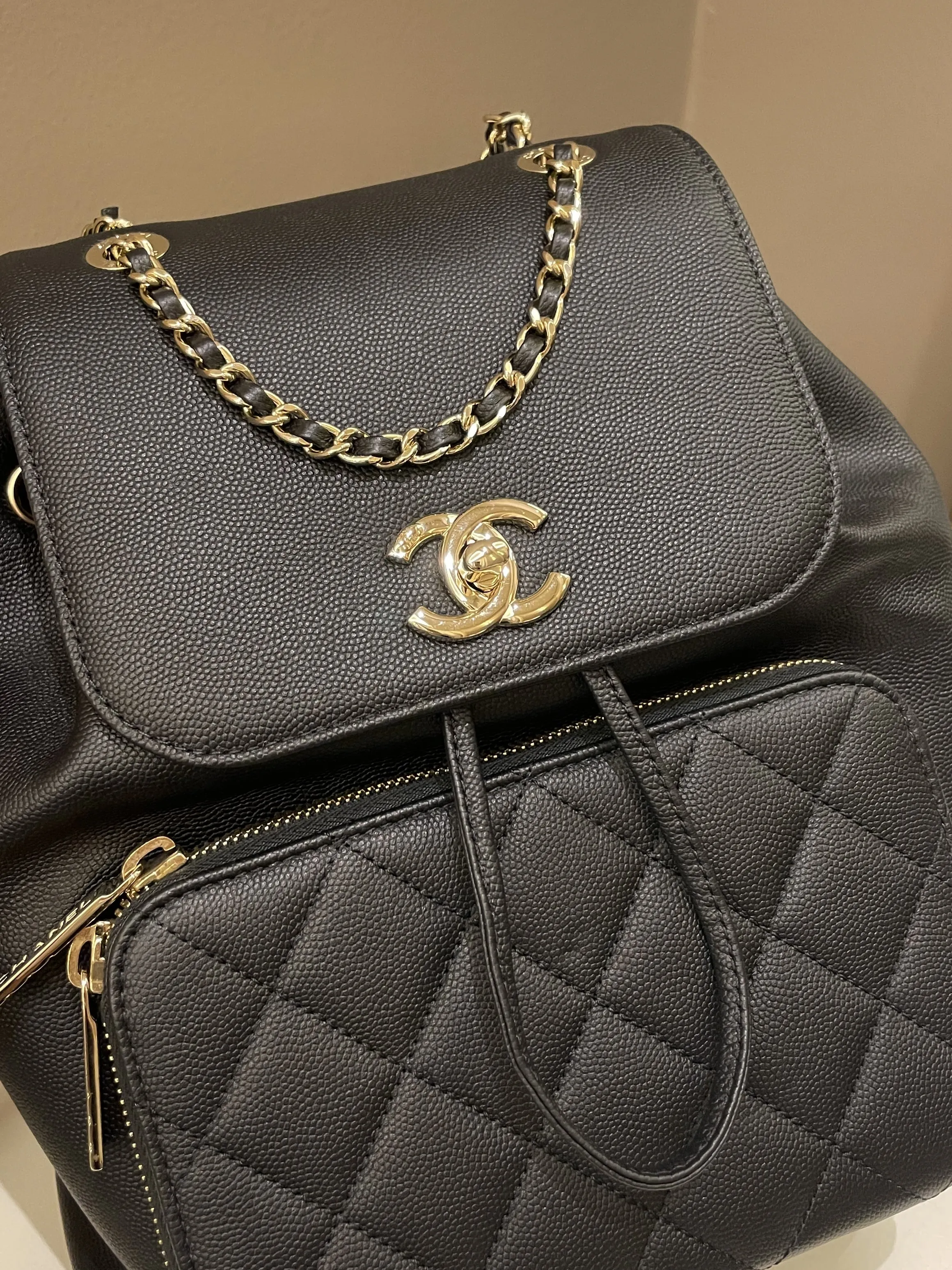 Chanel 21C Business Affinity Backpack  Black Caviar