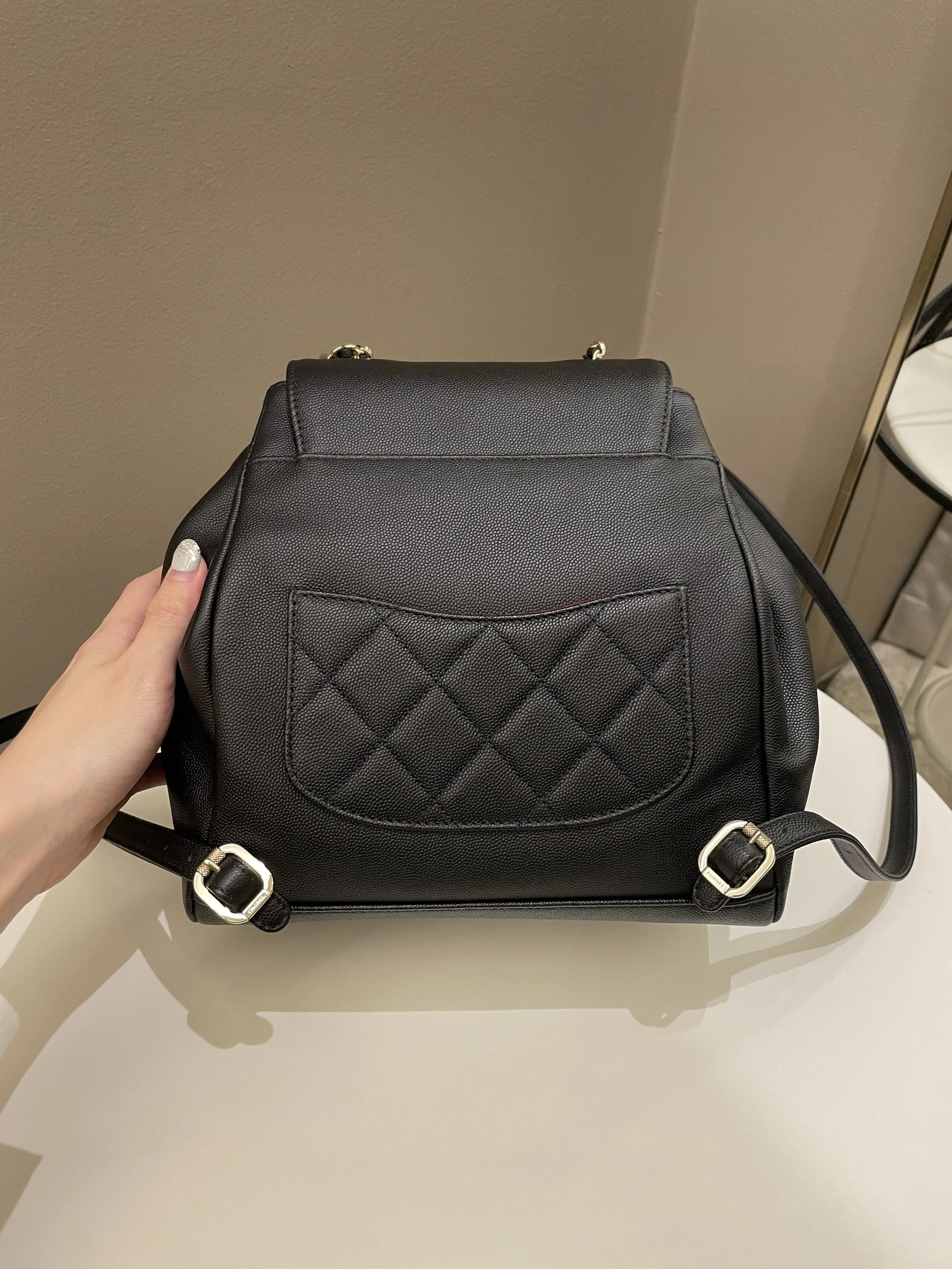Chanel 21C Business Affinity Backpack  Black Caviar