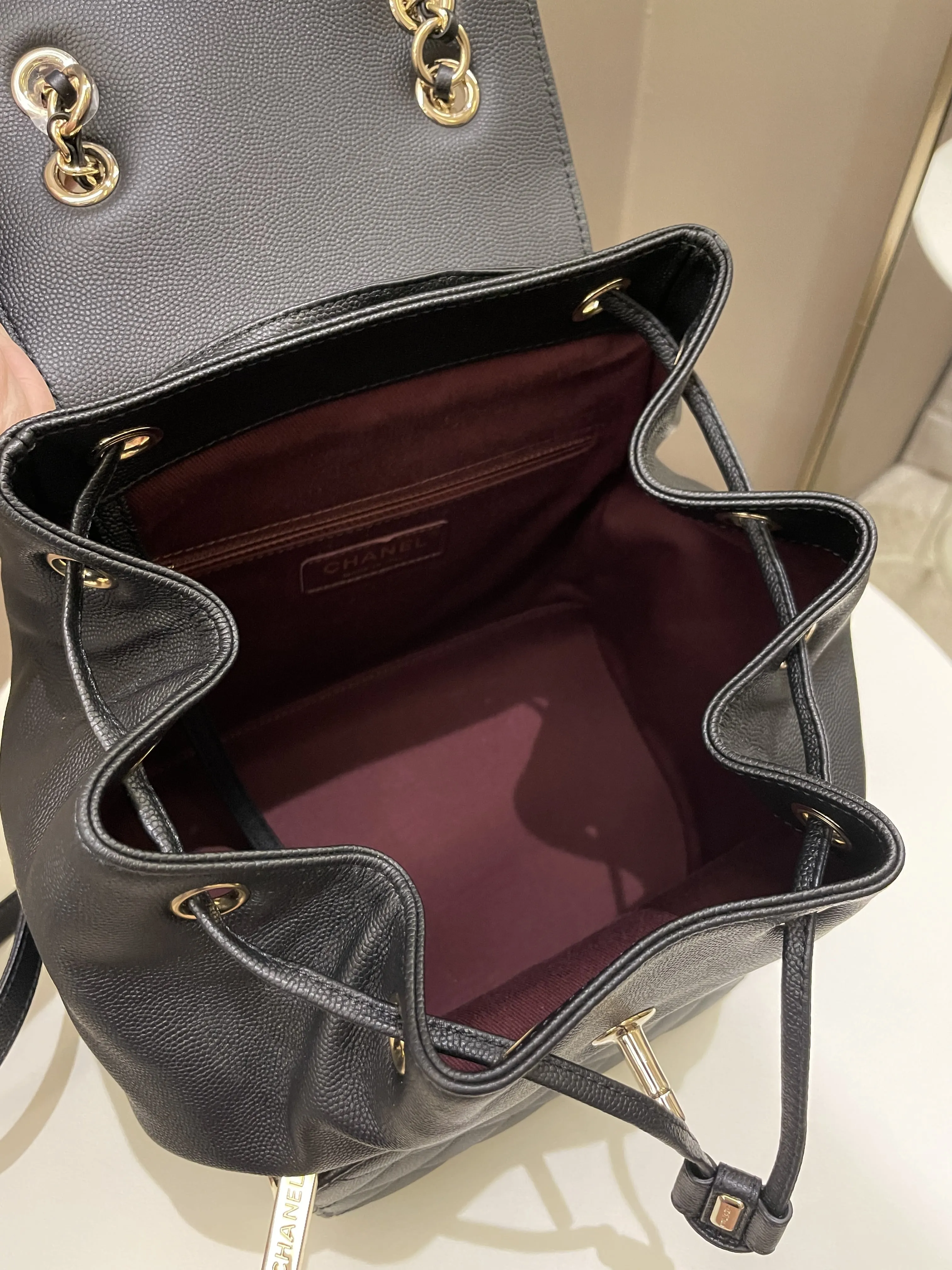 Chanel 21C Business Affinity Backpack  Black Caviar
