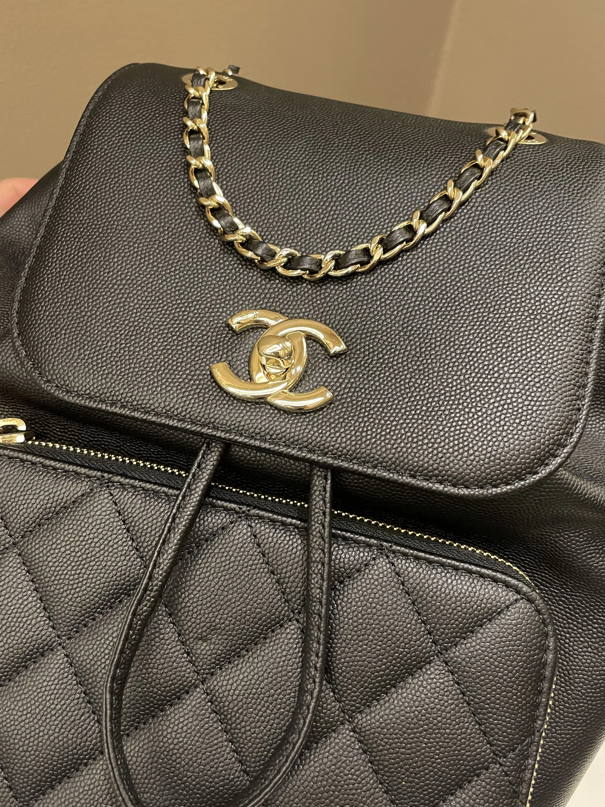 Chanel 21C Business Affinity Backpack  Black Caviar