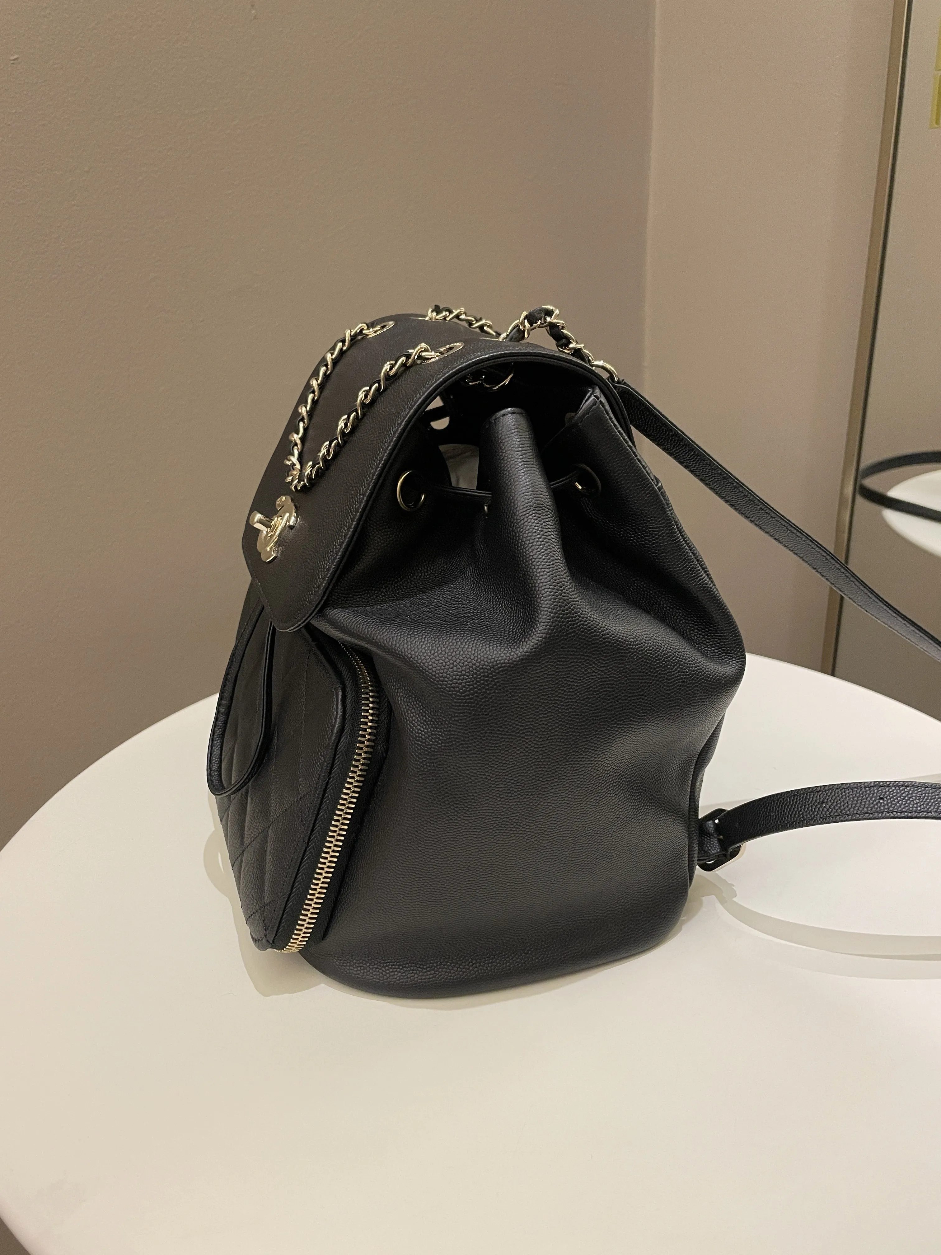 Chanel 21C Business Affinity Backpack  Black Caviar