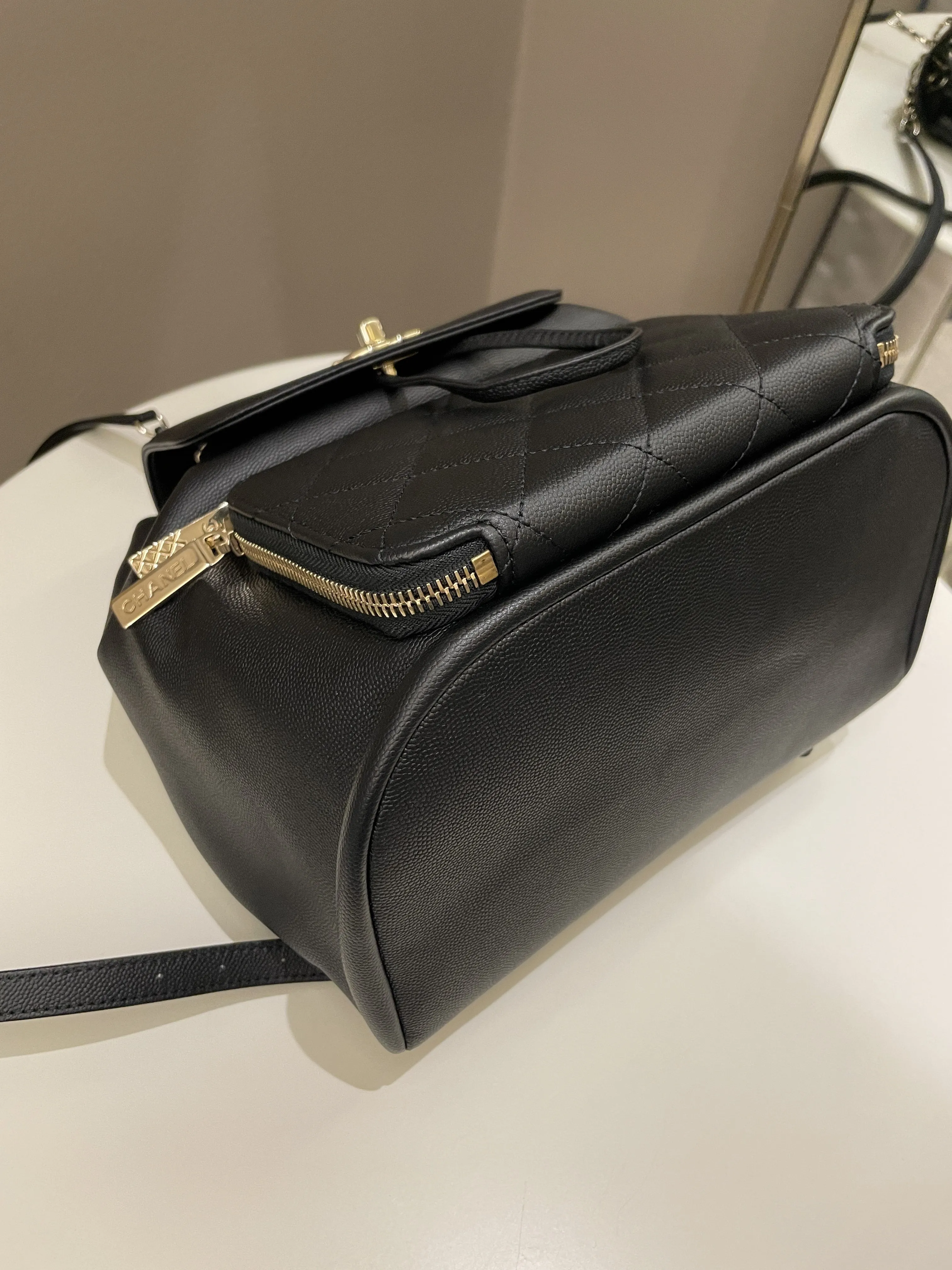 Chanel 21C Business Affinity Backpack  Black Caviar