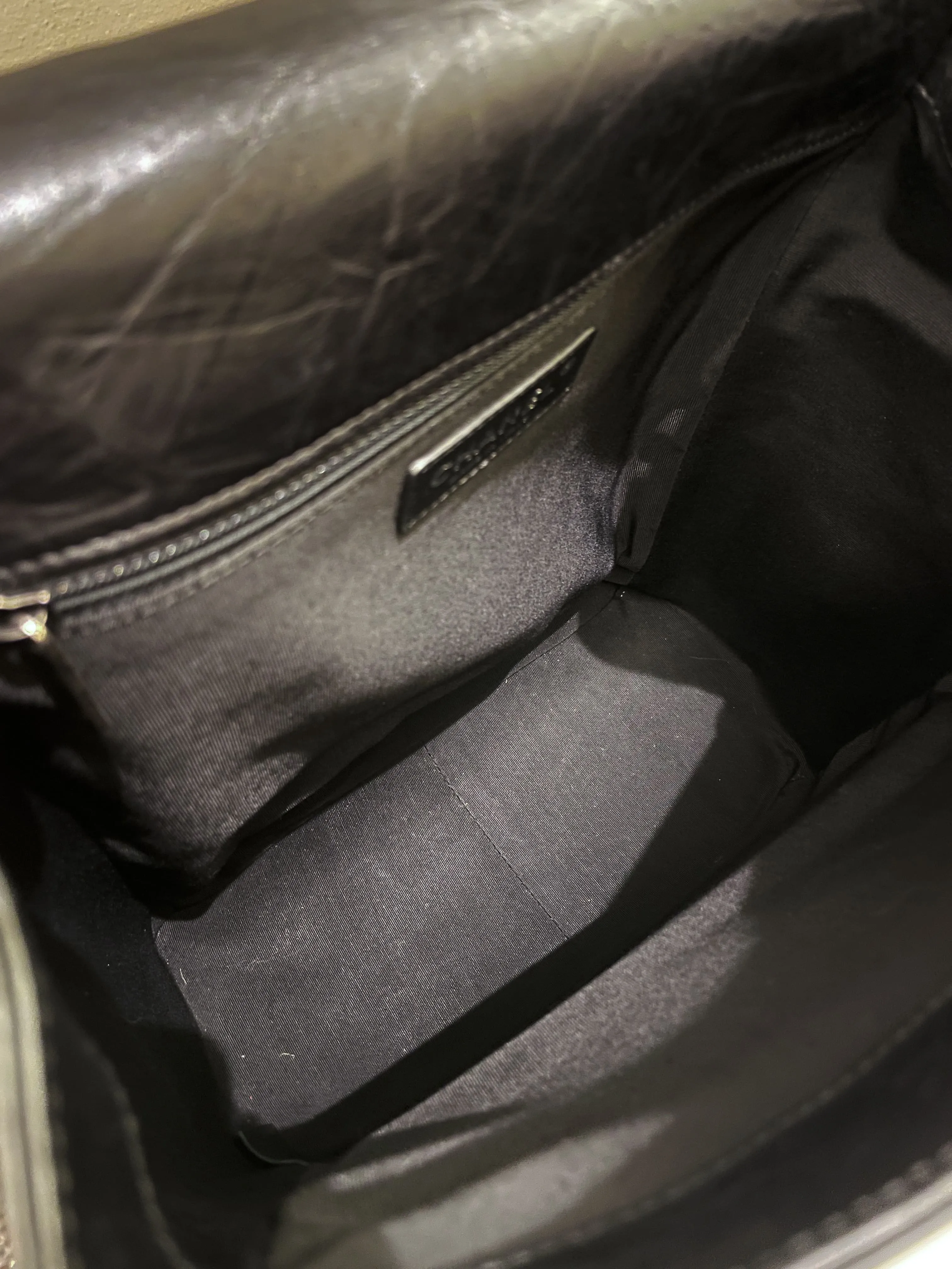 Chanel Quilted Casual Rock Backpack Black Aged Calf