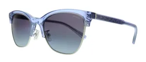 Coach 0HC8277 55708G Transparent Lilac / Silver Square Sunglasses