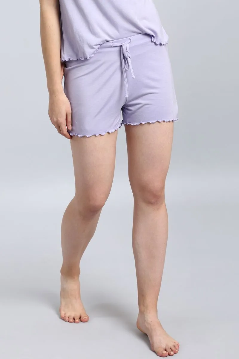 Delicate Lilac Shorts Set