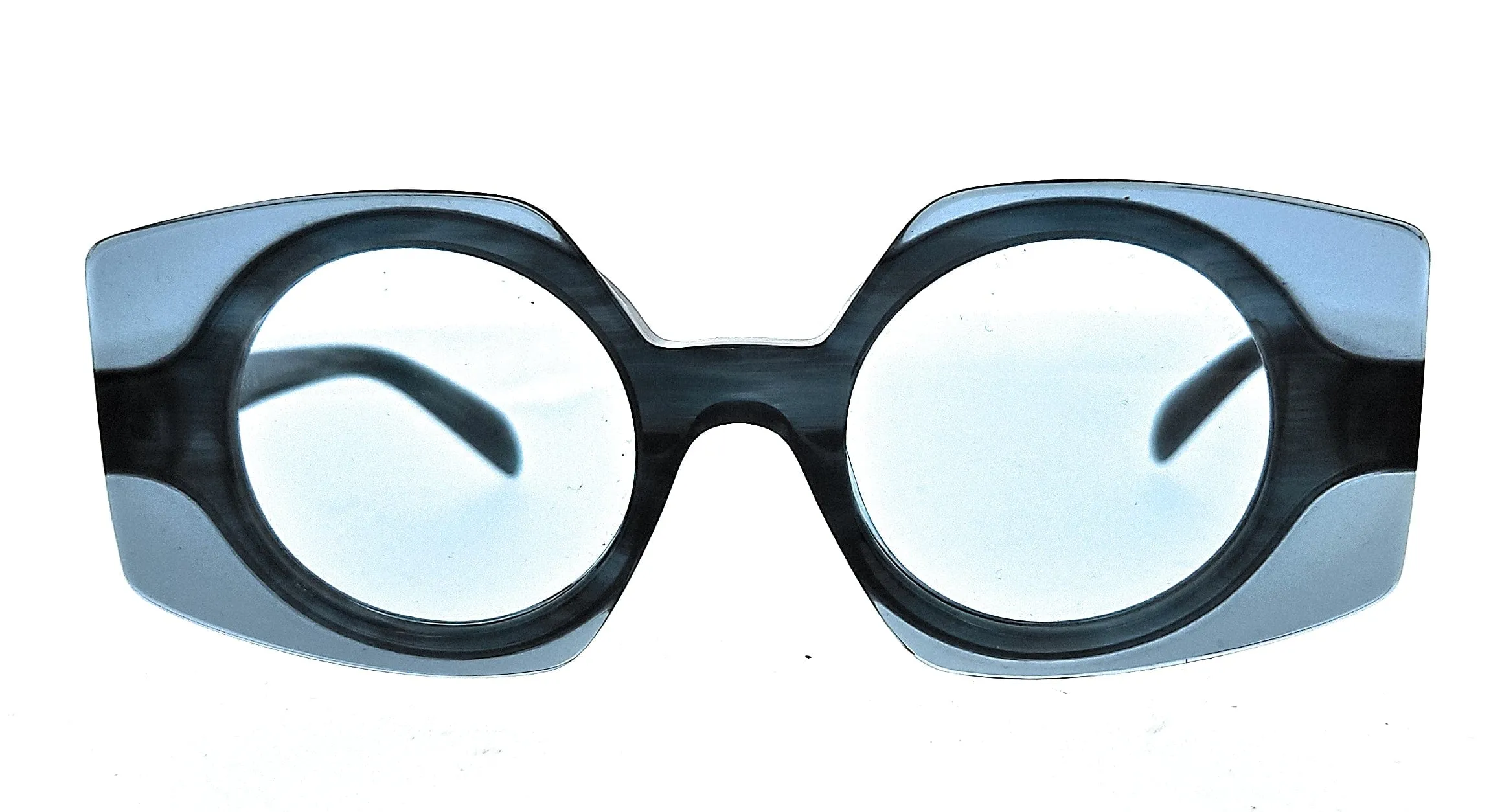 Emporio Armani 0EA4207 603180 Blue Top Transparent Blue Square Sunglasses