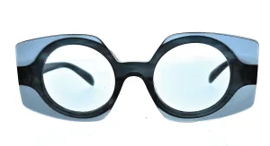 Emporio Armani 0EA4207 603180 Blue Top Transparent Blue Square Sunglasses