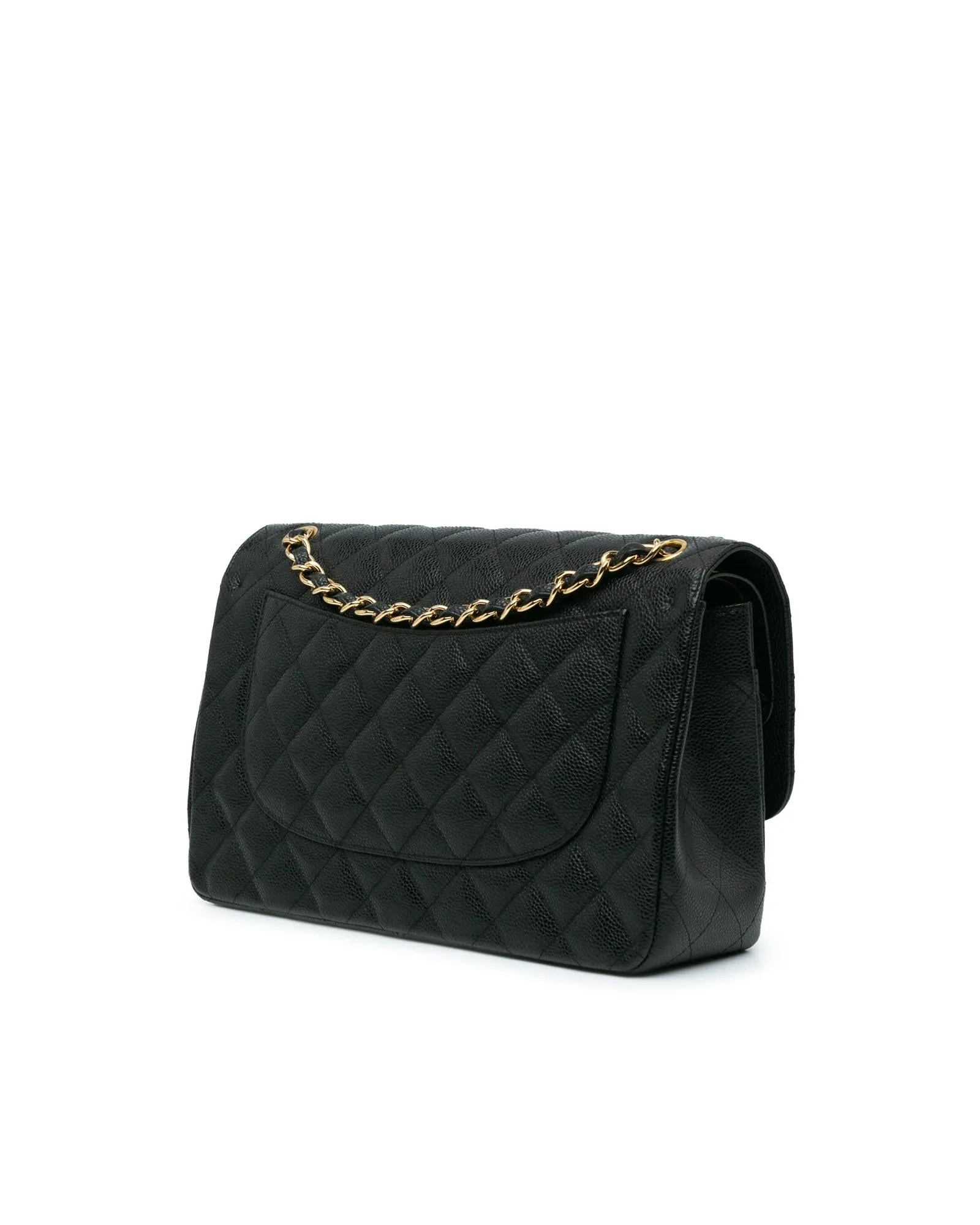 Jumbo Classic Quilted Leather Double Flap Shoulder Bag
