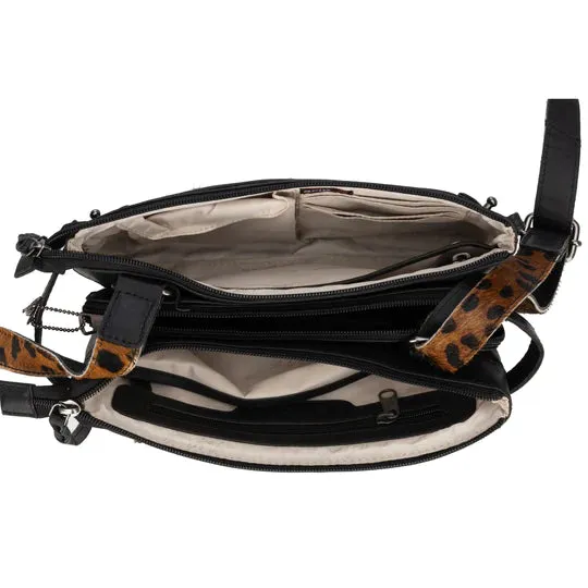 Paige Hair-on Leather Crossbody Purse