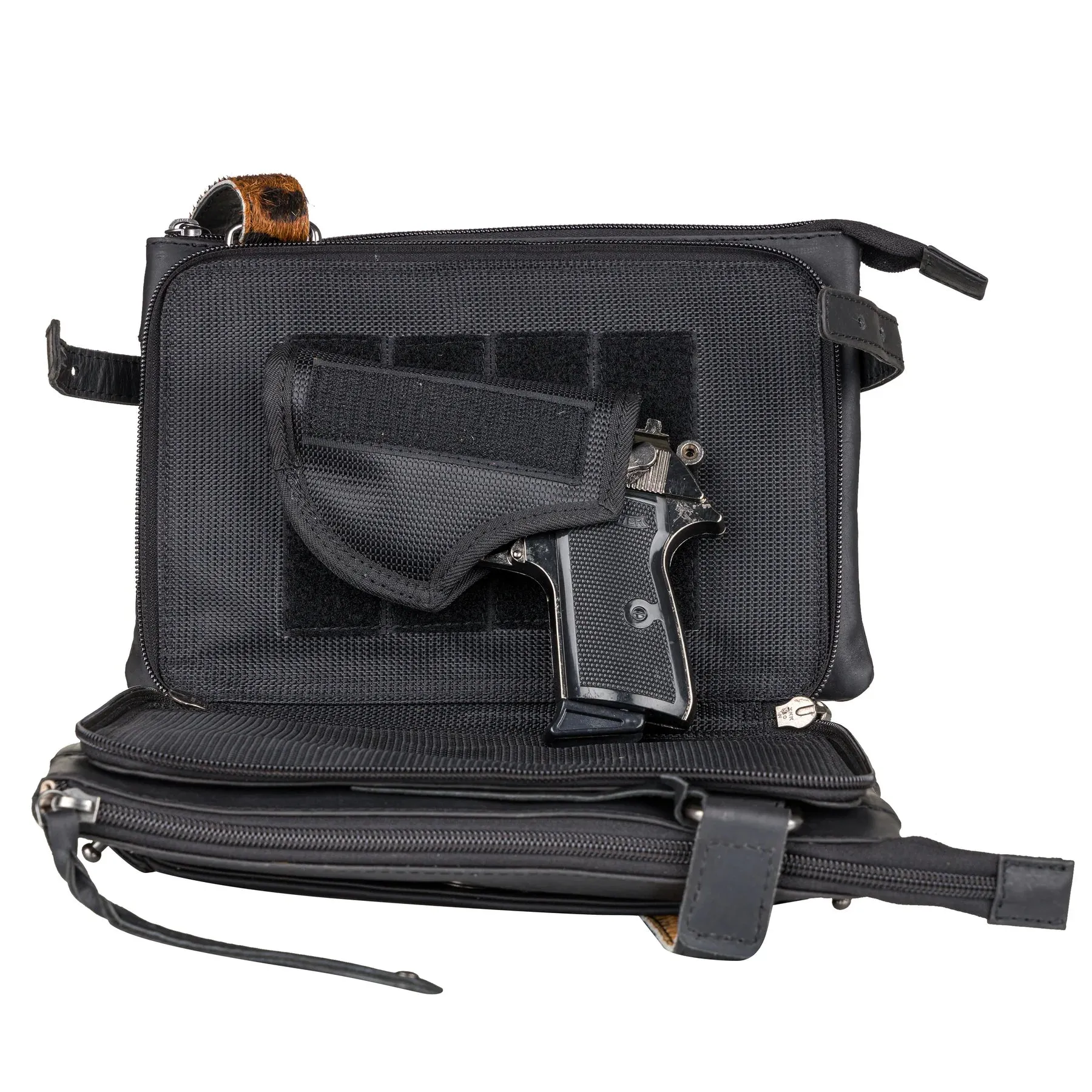 Paige Hair-on Leather Crossbody Purse