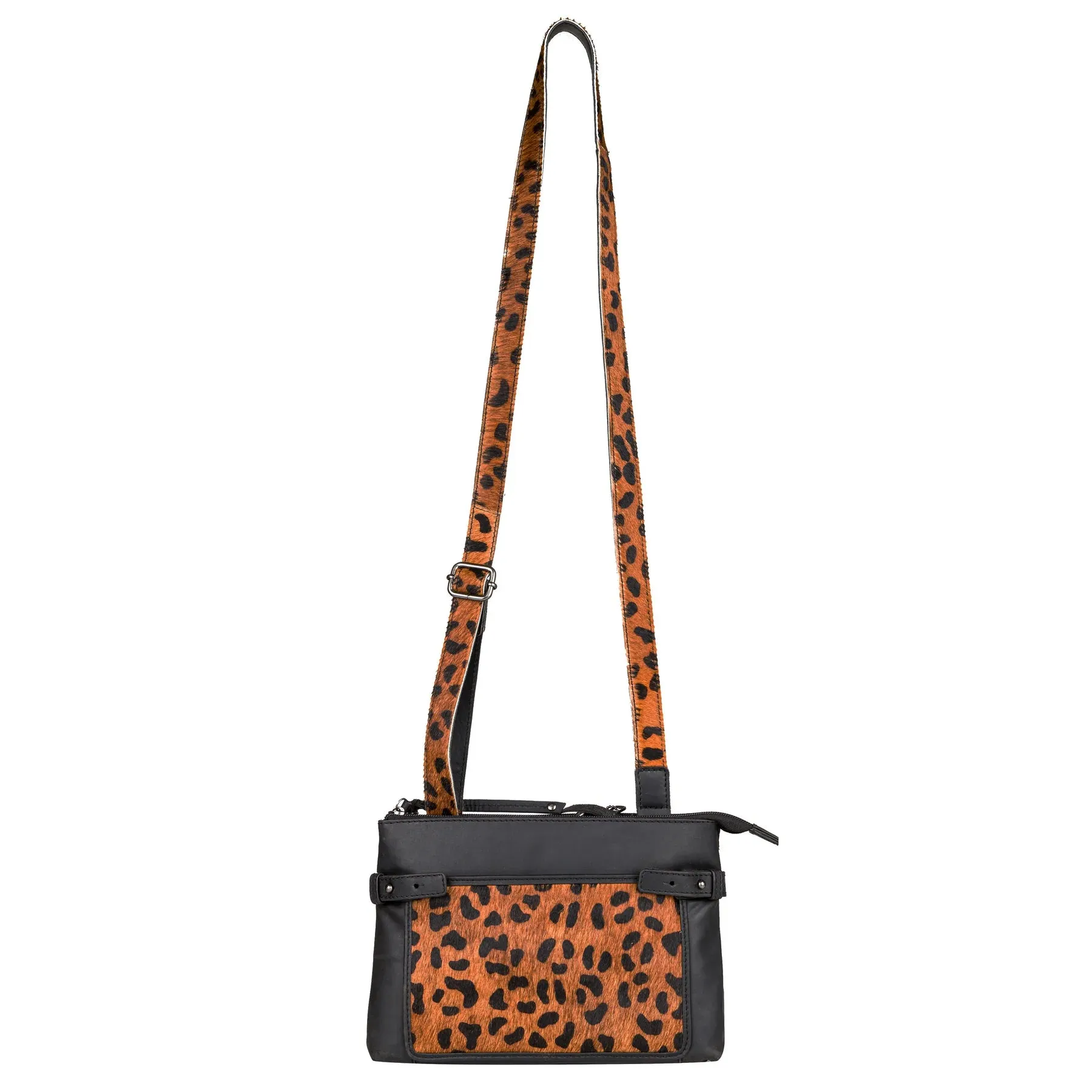 Paige Hair-on Leather Crossbody Purse