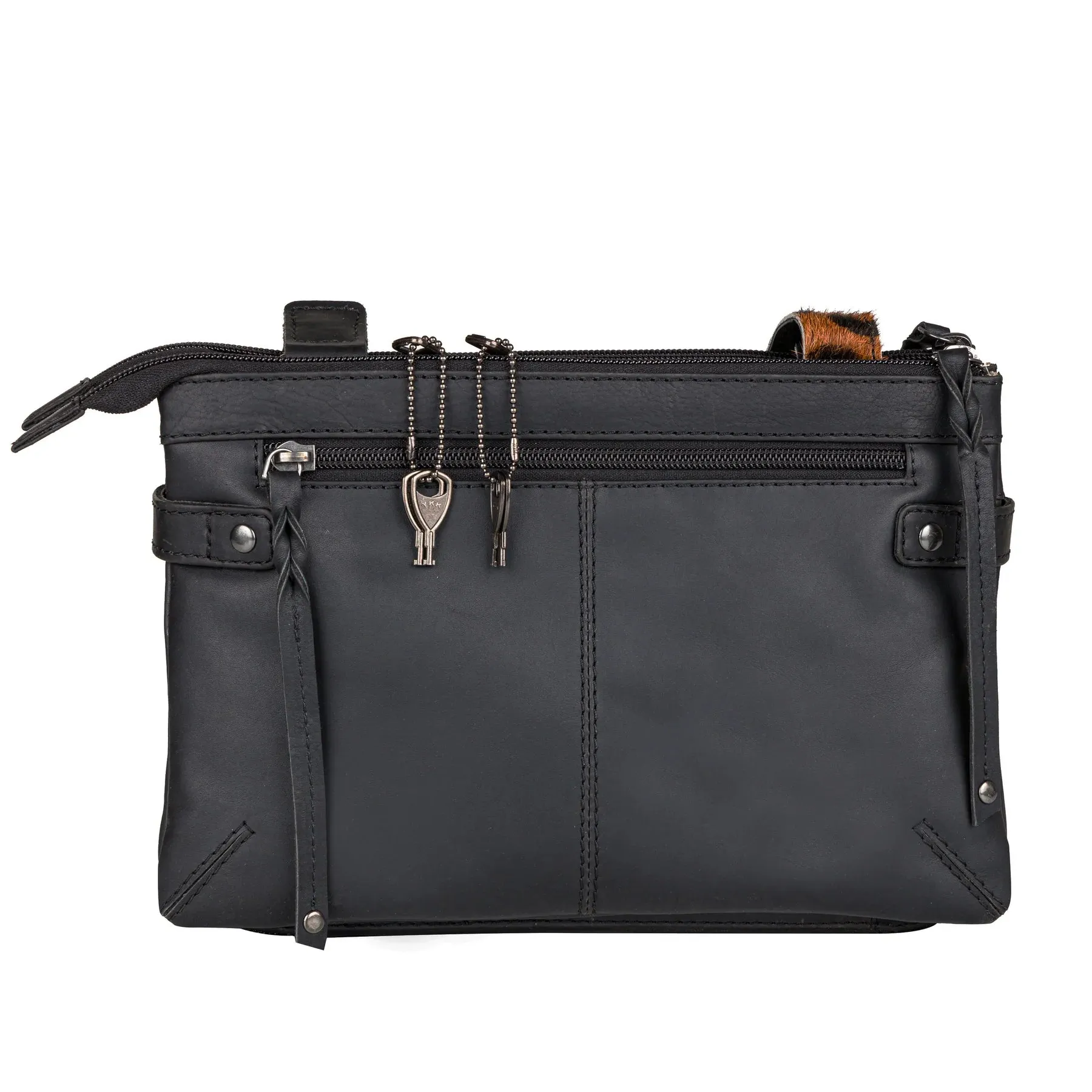 Paige Hair-on Leather Crossbody Purse