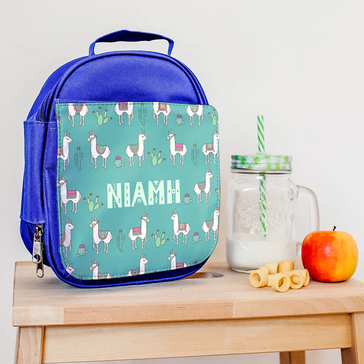 Personalised Backpack With Mexican Llamas Design