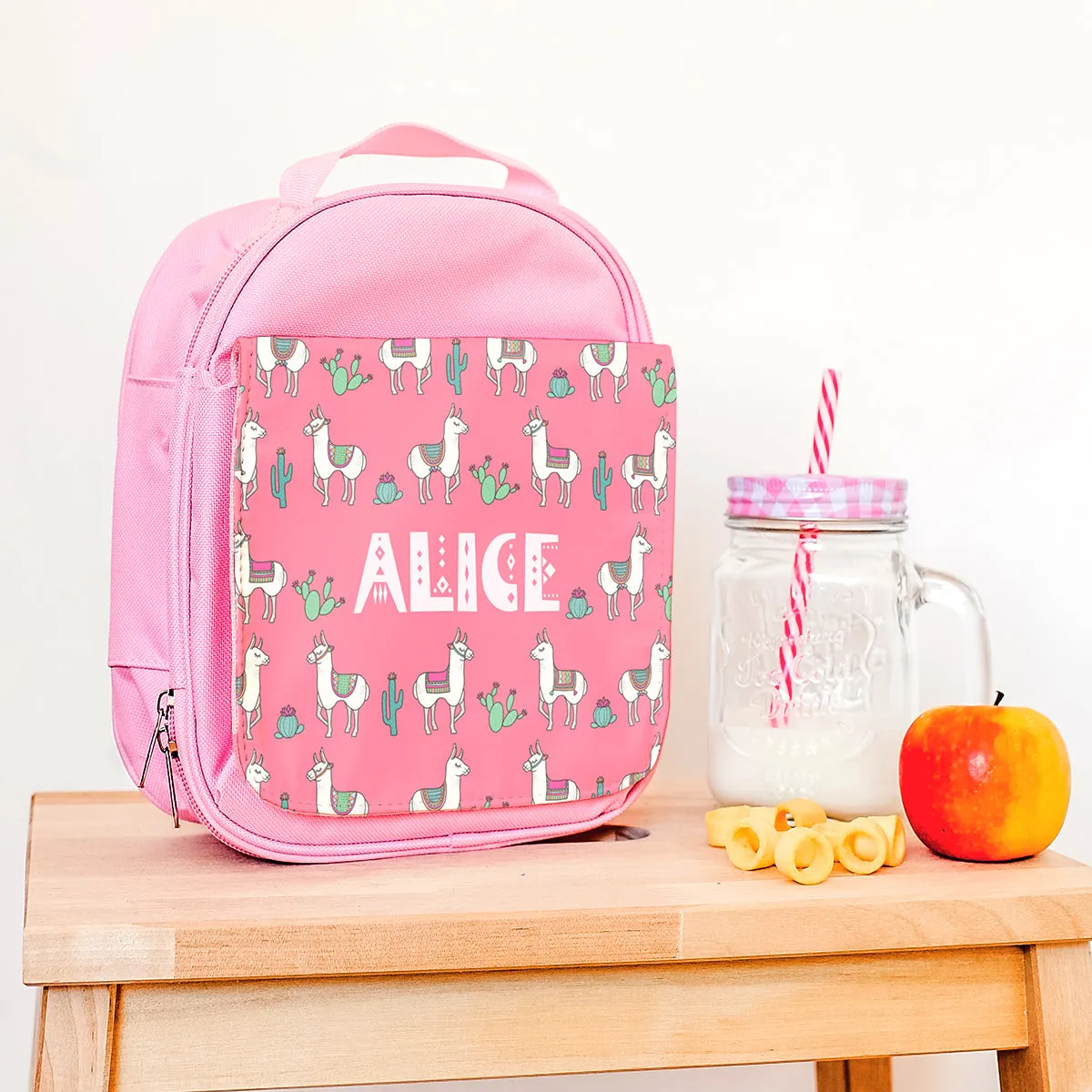 Personalised Backpack With Mexican Llamas Design