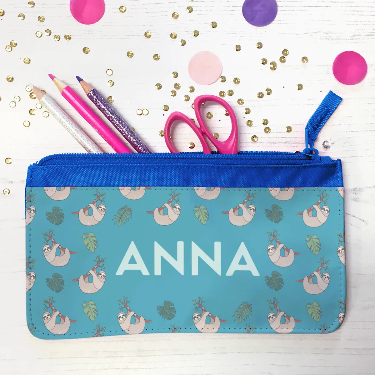 Personalised Backpack With Tropical Sloths Design