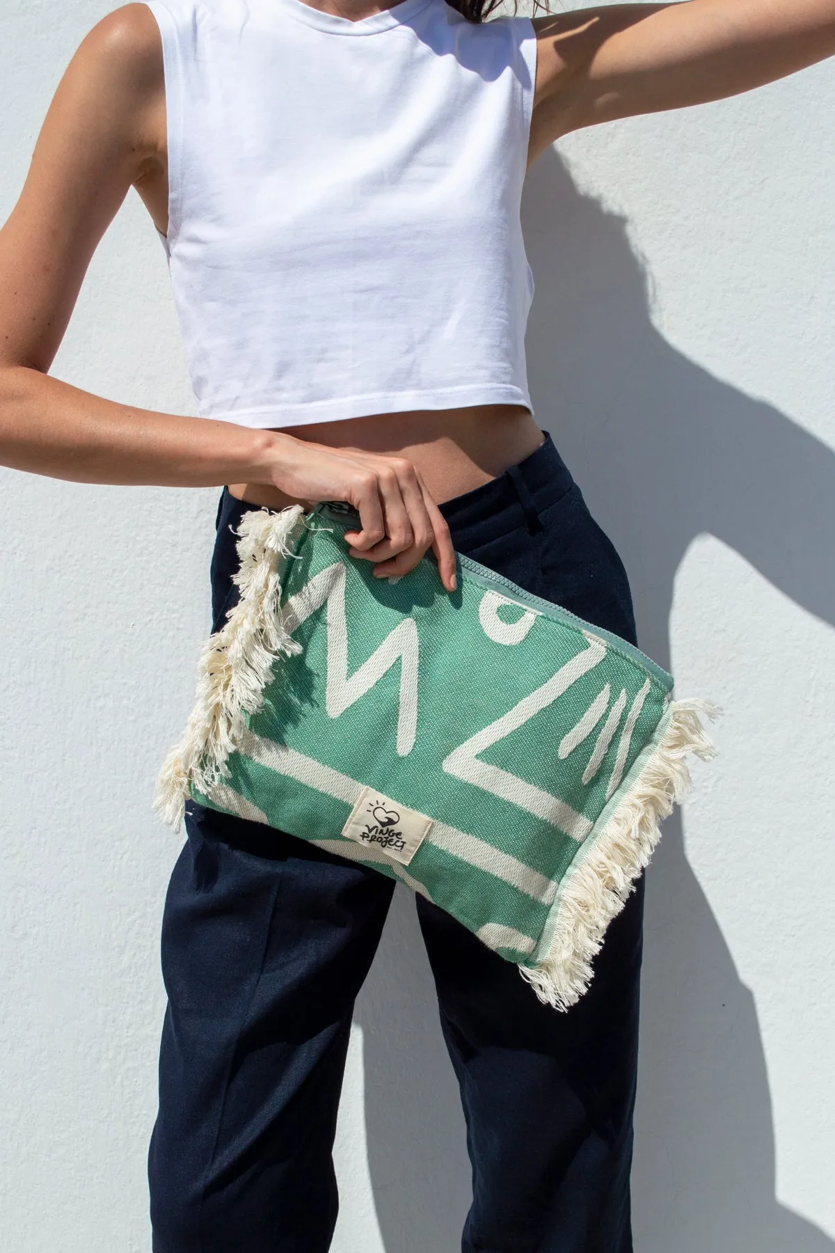"Cyclades" Clutch Bag in Mint