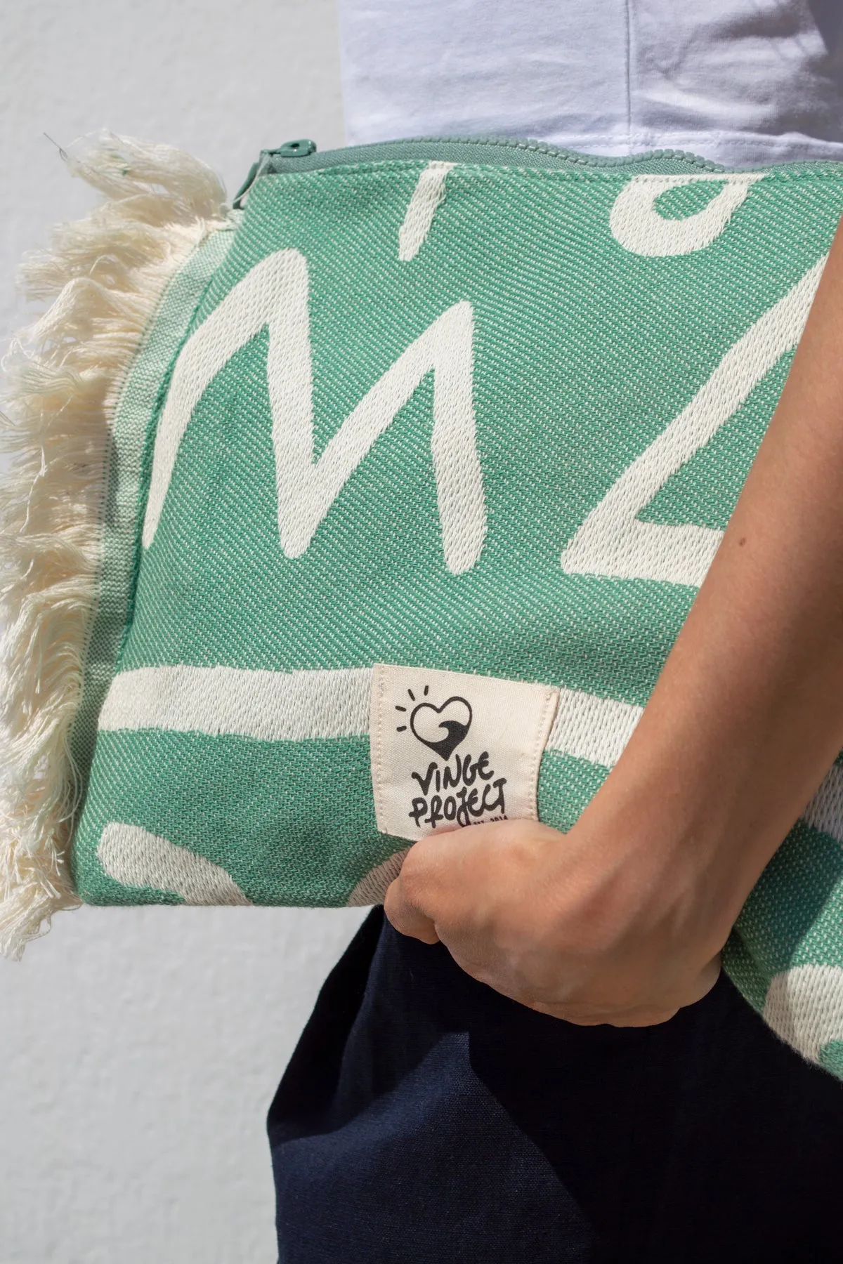 "Cyclades" Clutch Bag in Mint