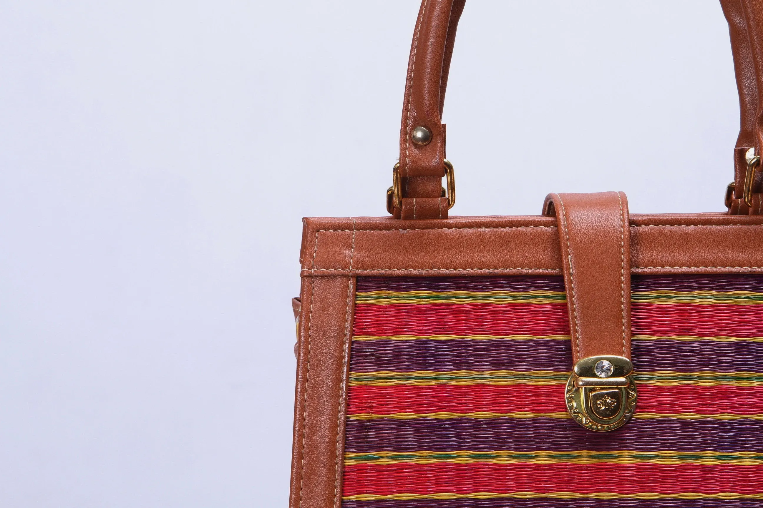 Sedge Wicker Satchel Bag