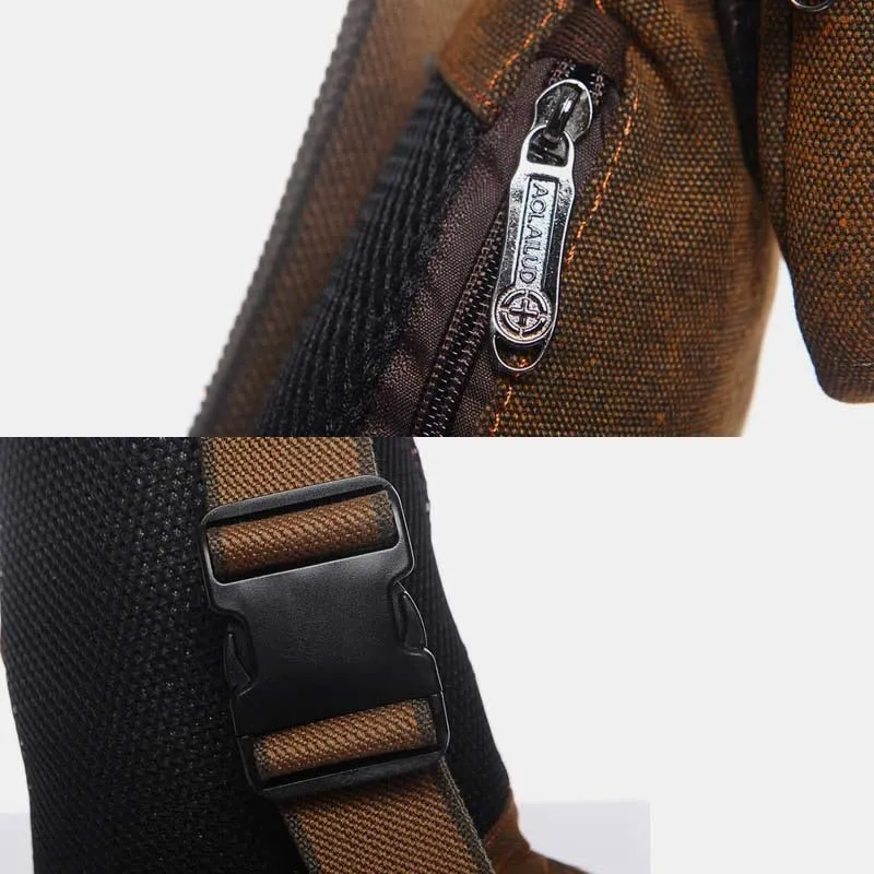 Sling Bag for Men Black Vintage Canvas Business Crossbody Bag