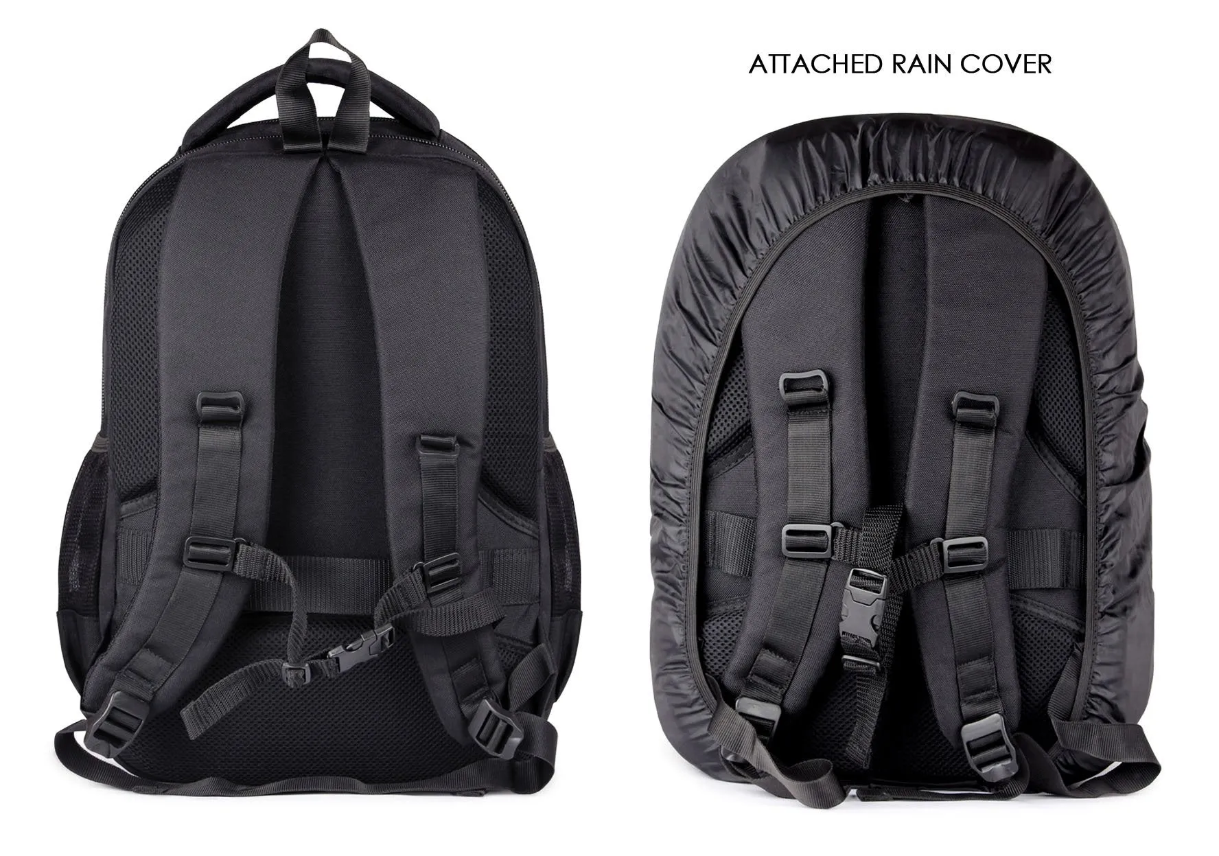 THE CLOWNFISH Charcoal 30 Ltrs Black Laptop Backpack (TCFBPPO-ABUKBL12)