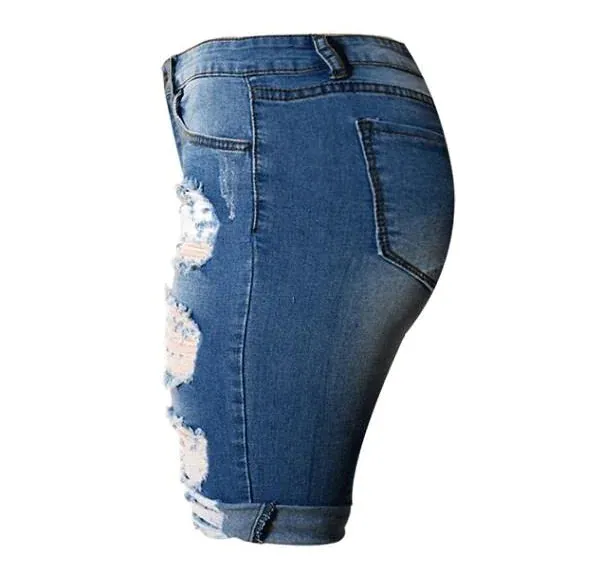 Women’s Bermuda Ripped Shorts - Stylish & Comfortable