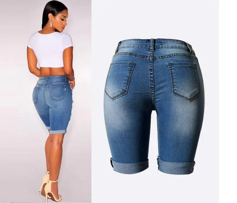 Women’s Bermuda Ripped Shorts - Stylish & Comfortable